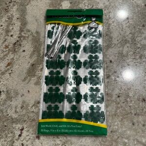 Green Shamrock Treat Bags